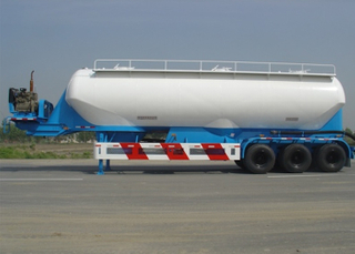37000L Dry Bulk Pneumatic Tanker Semi Trela ​​zenye Axles 3 za Bulk Cement, Semi Trailer ya Semi tank